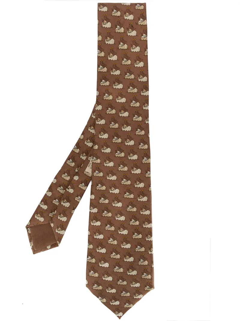 Hermès Pre-Owned 2000s ship print tie